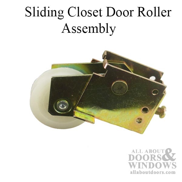 Sliding Closet Door Roller Assembly – 1-7/16 Inch Nylon Wheel