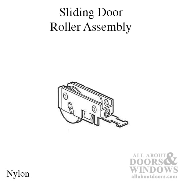 Mirror Door Roller Assembly – 1-1/4 Inch Nylon Wheel – Sliding Closet Door