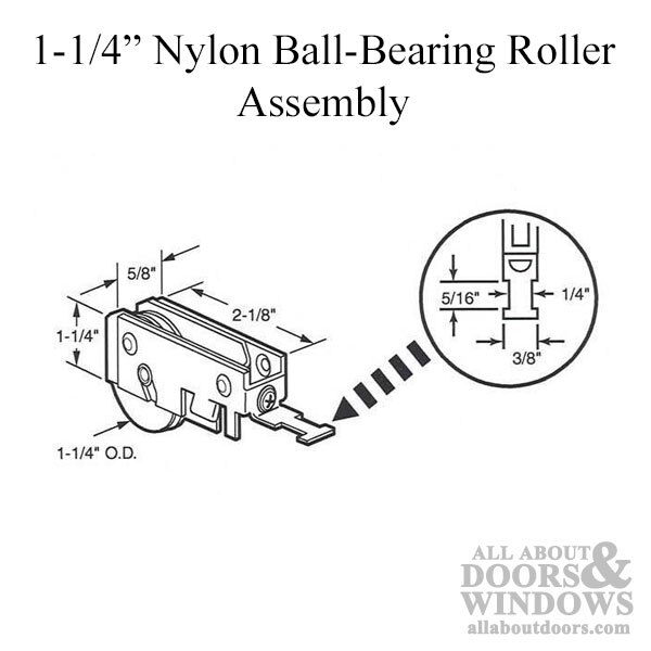 Technical drawing of mirror door roller assembly
