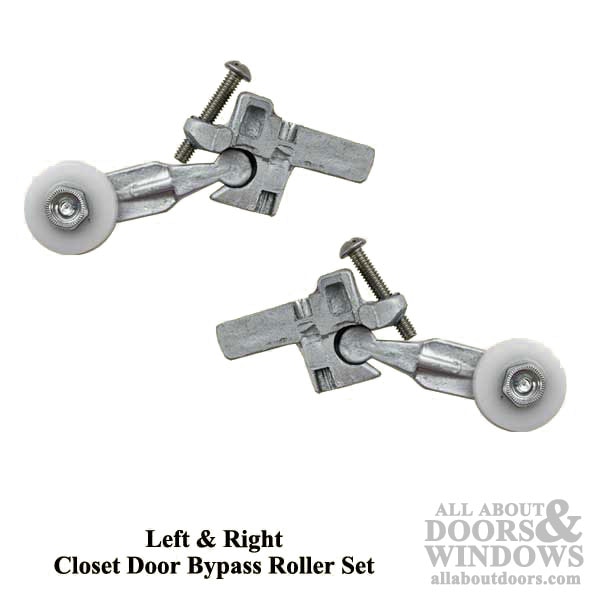 Bypass Roller for Closet Door – Left and Right Hand Set