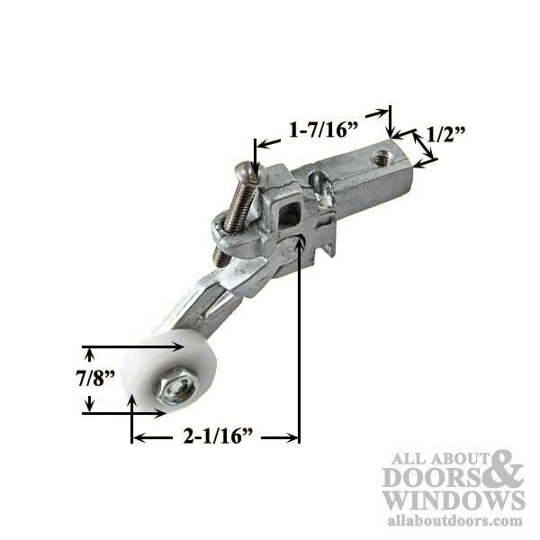 Bracket and roller dimensions for bypass set