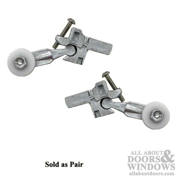 Left and Right Hand Closet Door Bypass Rollers
