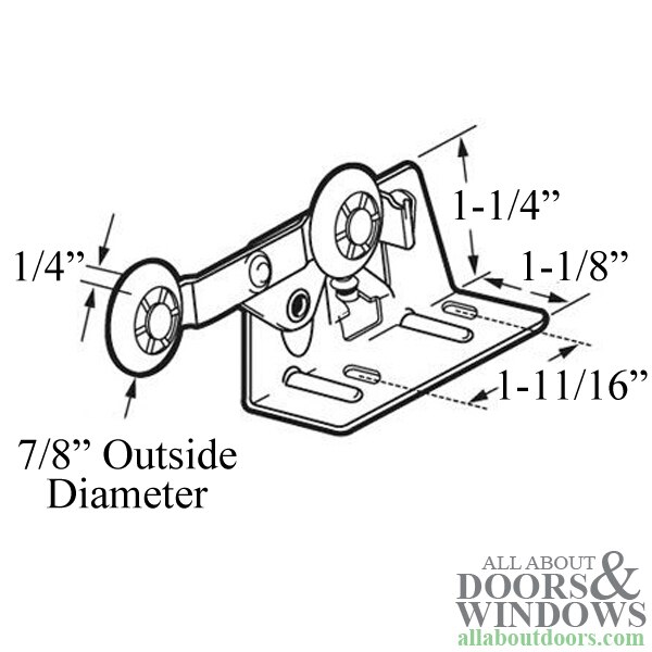 Bracket & Dual 7/8″ Wheels Detail