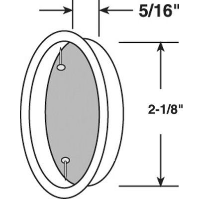 2‑1/8″ Finger Pull – Dimensions