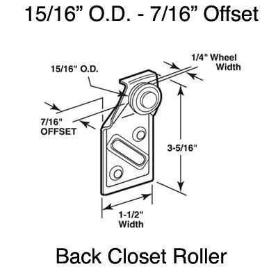 Dimensional Diagram – Kenna Closet Roller