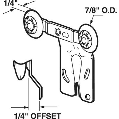 Technical Drawing – Front Tandem 7/8 Inch Roller