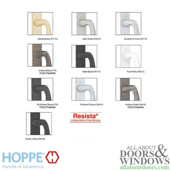 Hoppe Active Handle Set – Available Finishes – Keyed Exterior