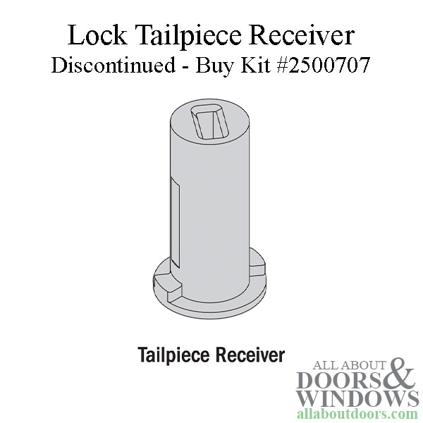 Discontinued tail piece receiver