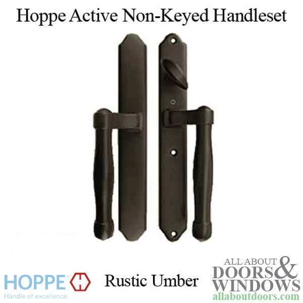 Hoppe HLS 9000 Sliding Door Handle-Set – M574/2170N Active Non-Keyed – Rustic Umber