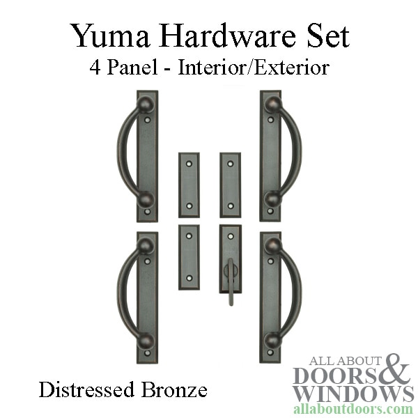 Yuma 4 panel hardware set