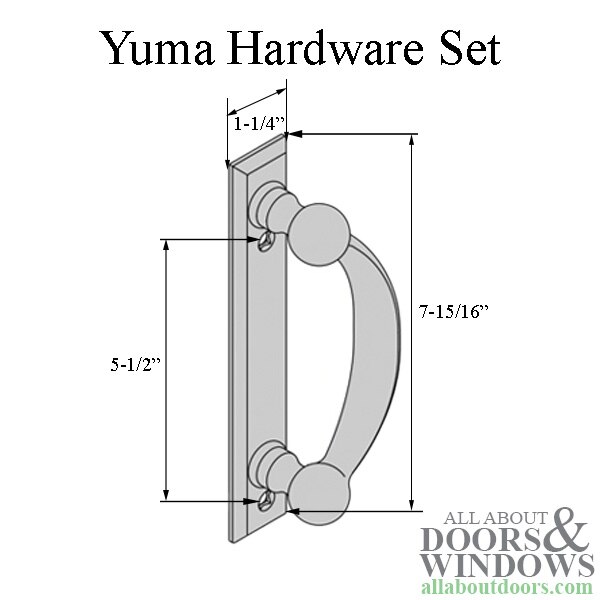 Yuma Handle Detail - Dimensional Drawing
