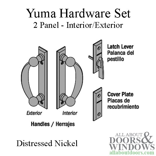 Yuma Gliding Door Trim – Distressed Nickel