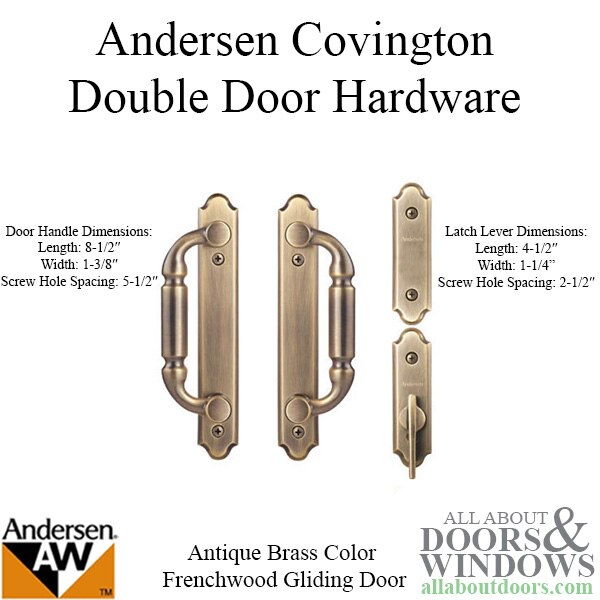 Andersen Covington Double Door Hardware