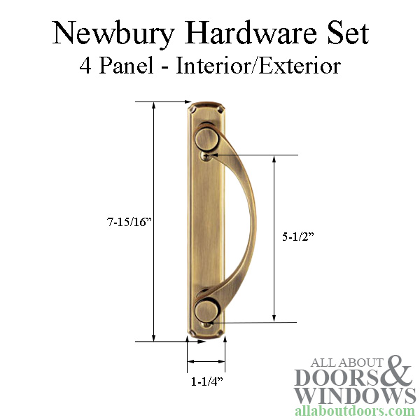Andersen Newbury 4 Panel Gliding Door, Andersen 4 Panel Sliding Door Hardware
