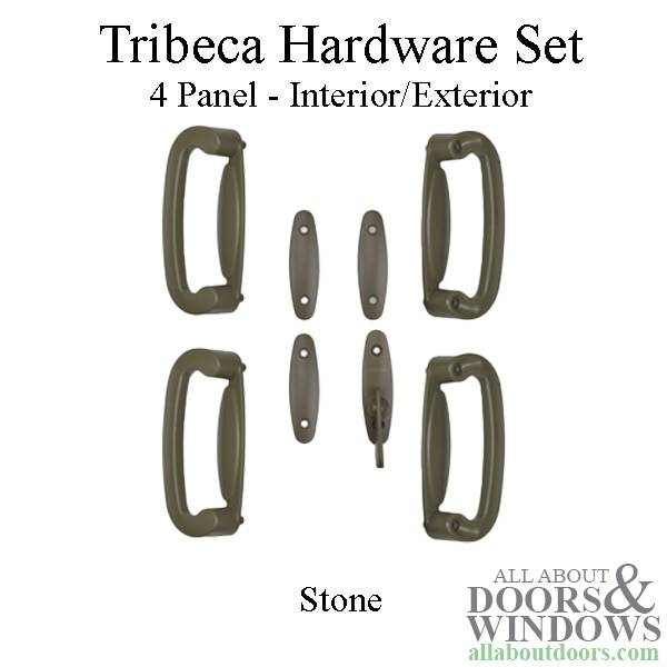Tribeca hardware set, 4 panel