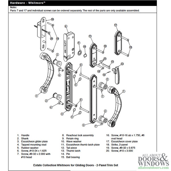 Whitmore Hardware Contents Diagram