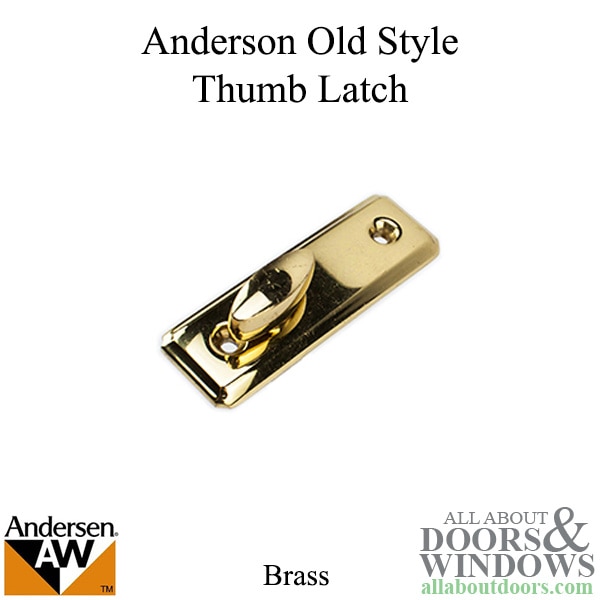 Andersen old style brass thumb latch for 2 panel gliding doors