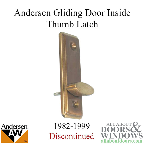 Andersen thumb latch for perma-shield and frenchwood gliding doors
