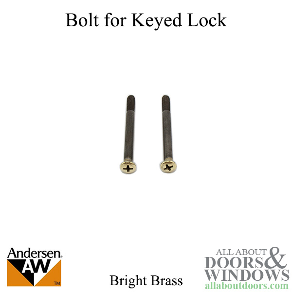 Andersen bolt for exterior keyed lock 2 1/4 x 10 for all trim sets except Tribeca