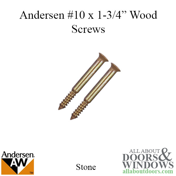 Andersen #10 x 1-3/4 oval head wood screws for gliding doors