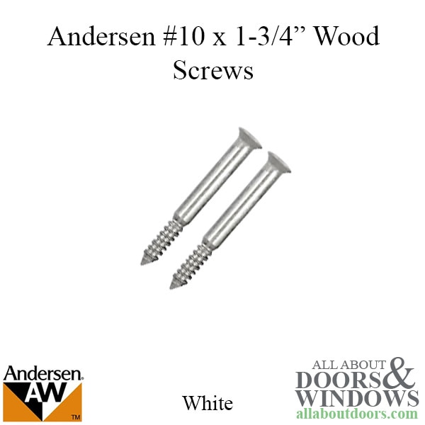 Andersen #10 x 1-3/4 oval head wood screws for gliding doors