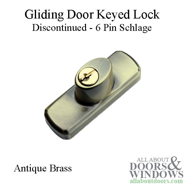 Discontinued gliding door lock