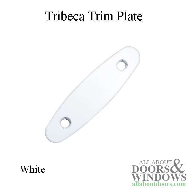 Tribeca trim plate, white