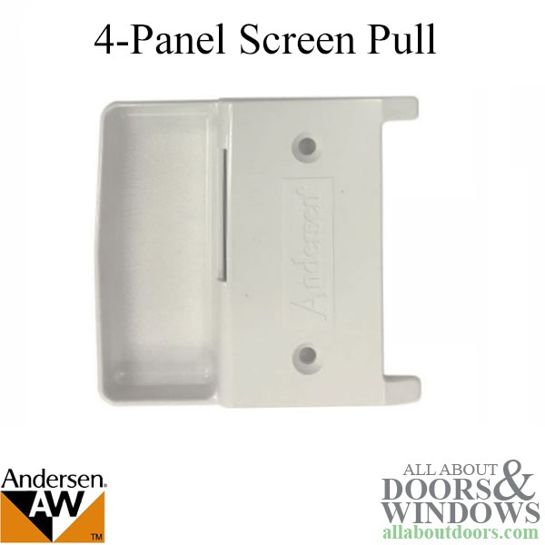 Andersen Frenchwood 4 panel gliding door inside screen handle pull