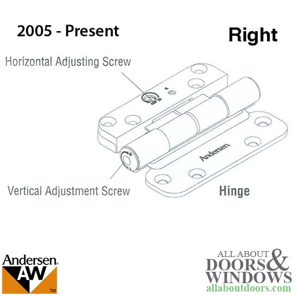 Andersen 400 Series Patio Door Hinge – Close-up View