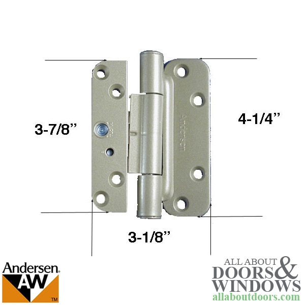 Andersen antique brass single door hinge left hand side