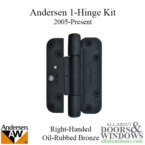 Andersen oil rubbed bronze single door hinge left hand side