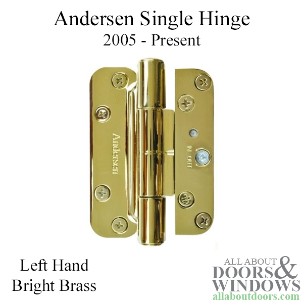 Andersen left hand hinge, brass