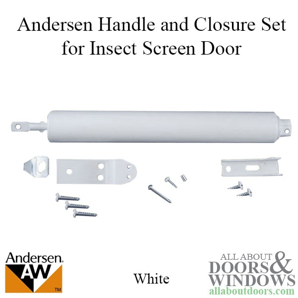 Andersen screen closure and door handle kit with brackets and screws