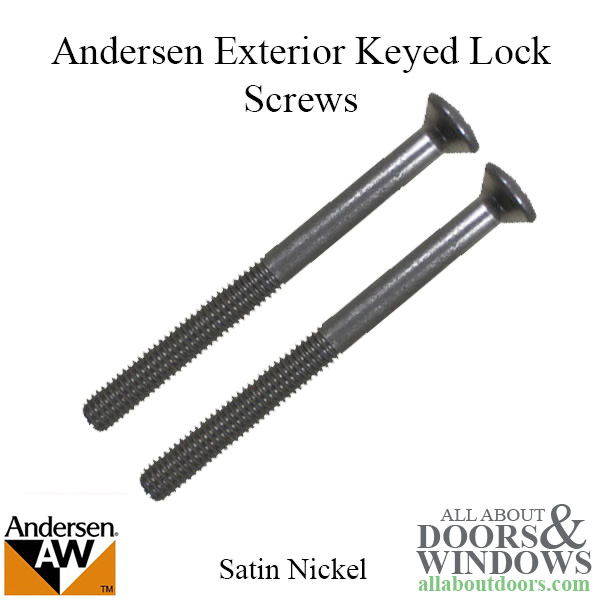 Anderson screws for exterior keyed lock for gliding doors