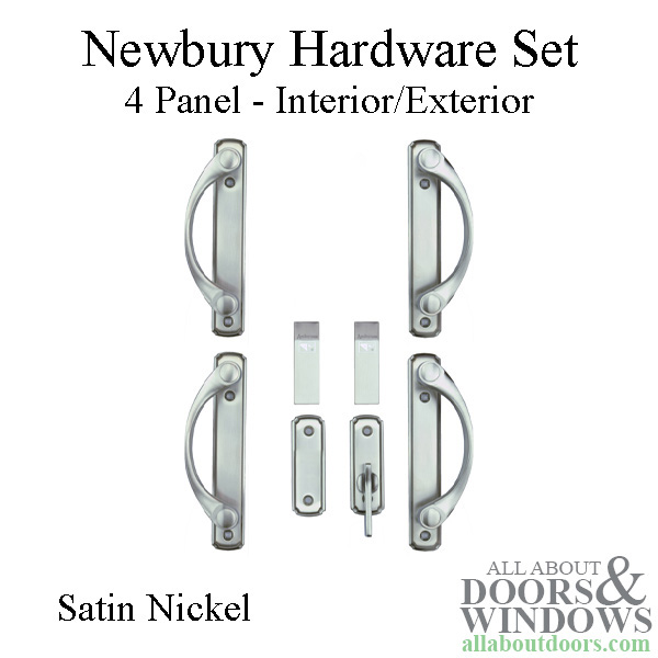 Newbury 4 panel hardware set