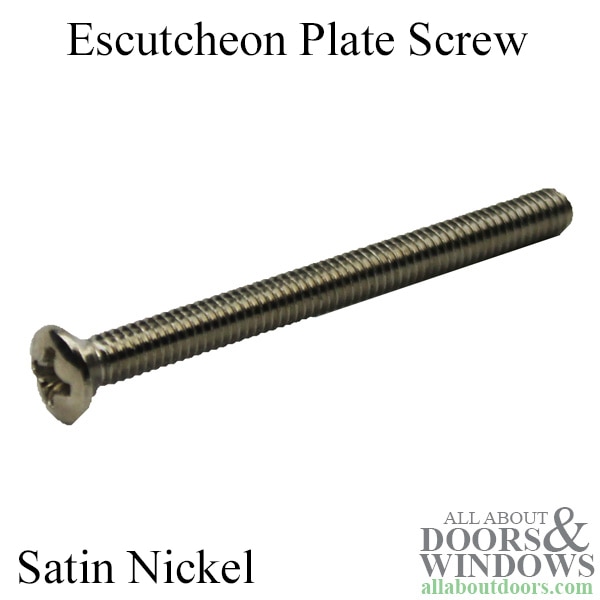 Escutcheon plate screw