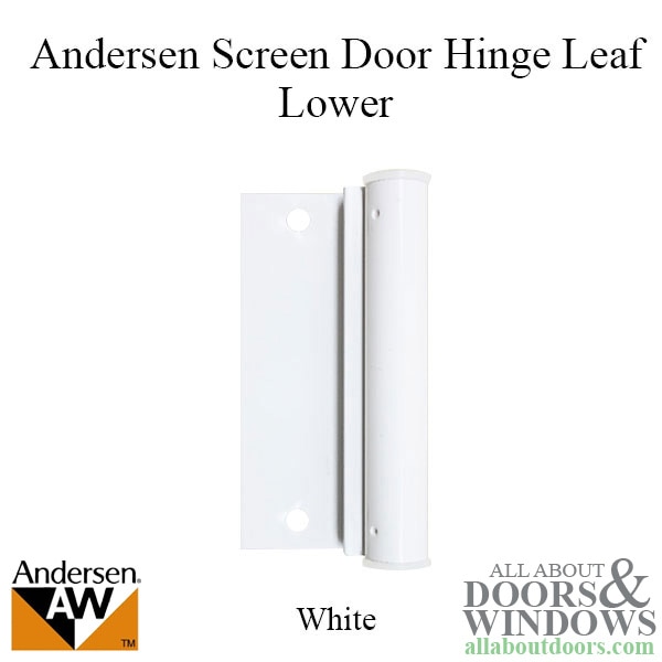 Andersen lower screen door hinge leaf for hinged doors with screws