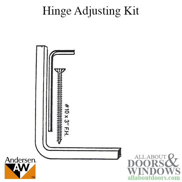 Andersen hinge adjustment kit including temporary lock handle