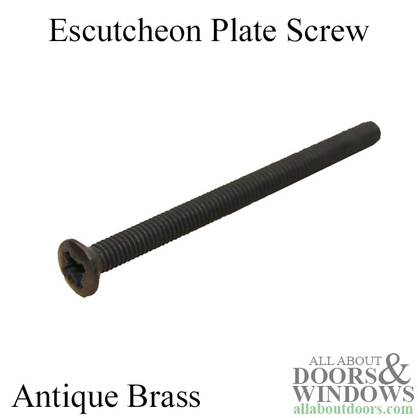 Escutcheon plate screw