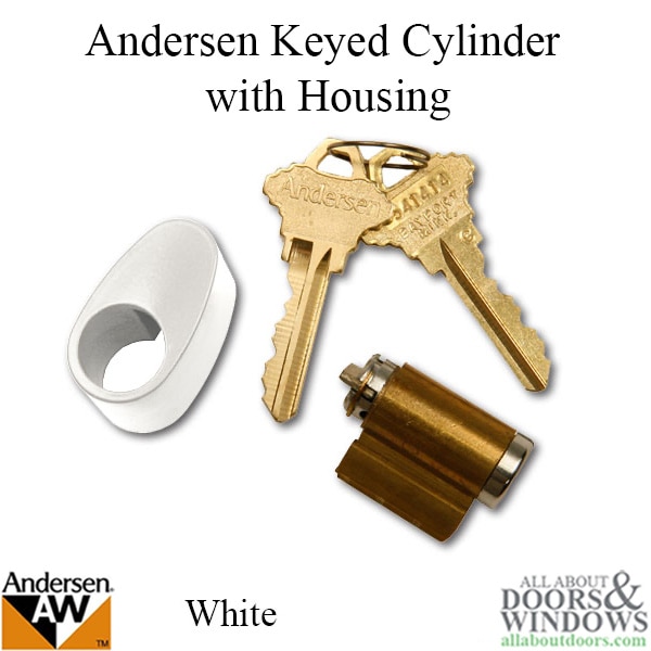 Andersen Frenchwood Hinged Door Exterior Key Lock Assembly with Tribeca Lock Housing