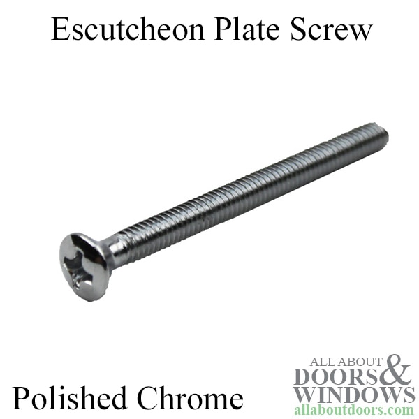 Escutcheon plate screw