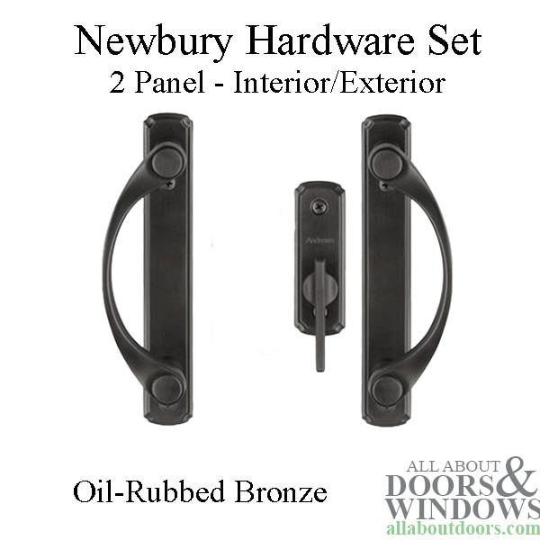 Andersen Newbury Panel Complete Hardware Set for Frenchwood Gliding Door  Oil Rubbed Bronze