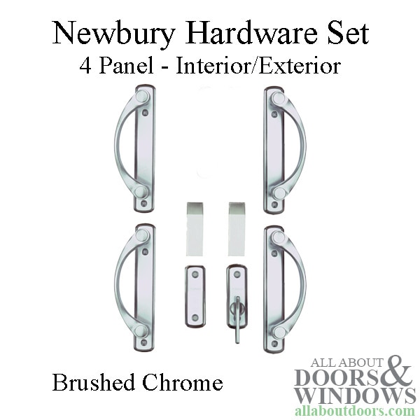 Newbury 4 panel hardware set