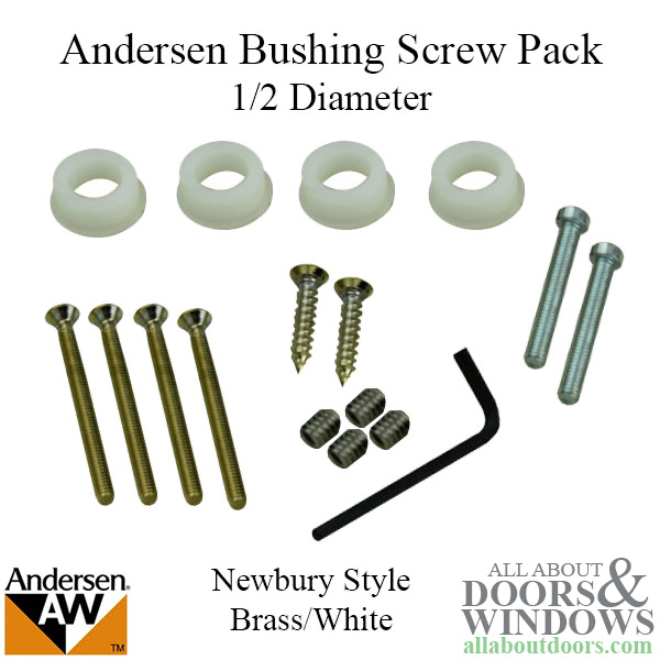 Andersen Newbury series bushing and screw pack for Frenchwood hinged patio doors
