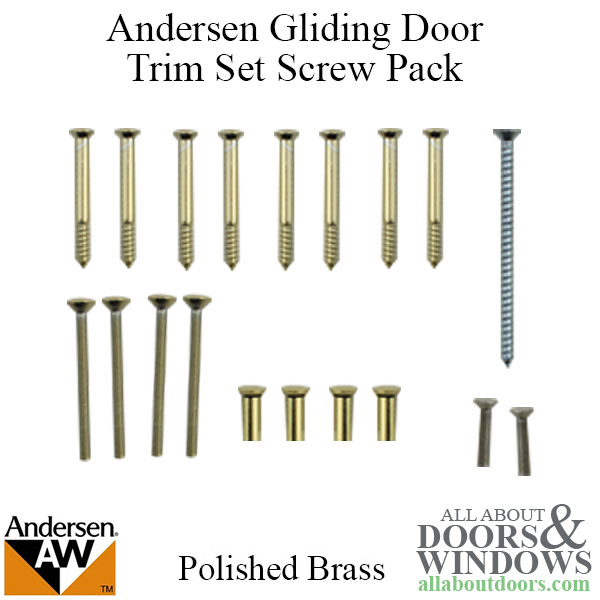 Andersen trim set screw pack for Newbury estate series gliding door handle set