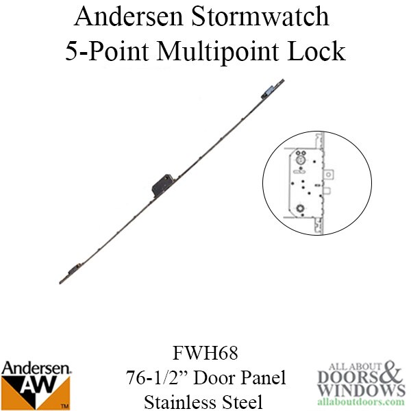2-Pack Andersen Patio Door Lock Actuator Replacement - Fits 200 & 400 Series Frenchwood Hinged Doors