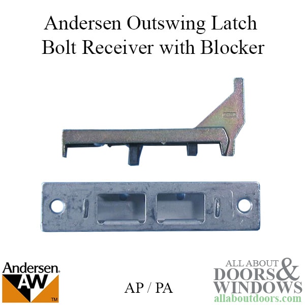 Andersen latch bolt receiver for Frenchwood outswing hinged patio door