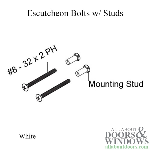 Escutcheon bolts with studs