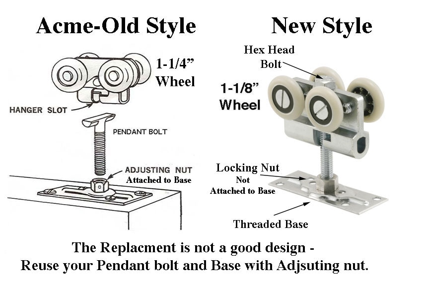 Acme 1 1 4 Roller Closet Door 4 Nylon Wheels