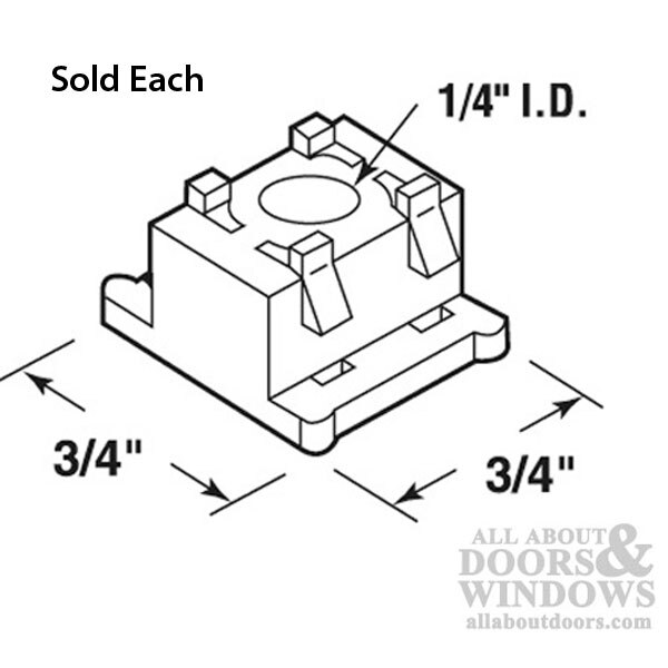 Alliance Pin Cap/Guide, H-Shape, Plastic - Dimensions